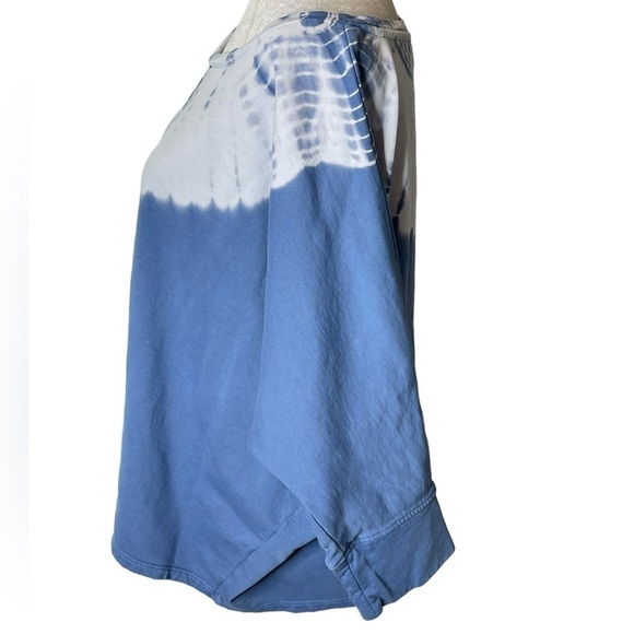 PureJill Organic Cotton Tie Dye Blue & White Cozy Sweater Size Large - Picture 5 of 12